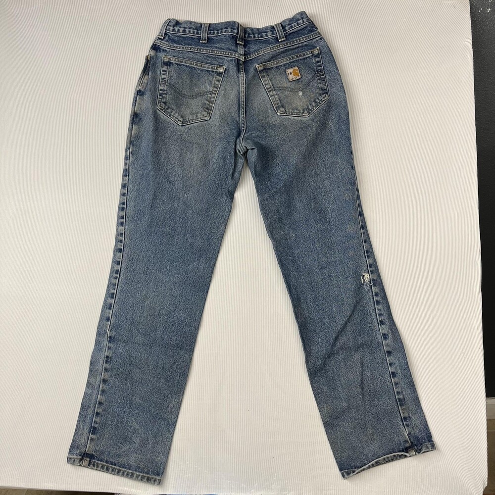 Carhartt FR 290-83 Jeans Mens 32x32 Blue Relaxed Straight Leg Flame Resistant